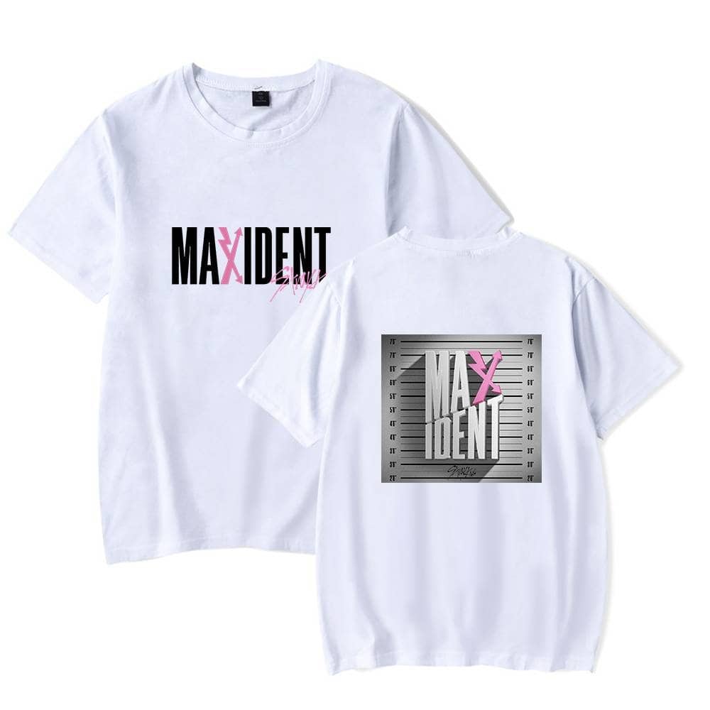 Maxi Madox K-pop merch t-shirts with bold graphic design and branding.